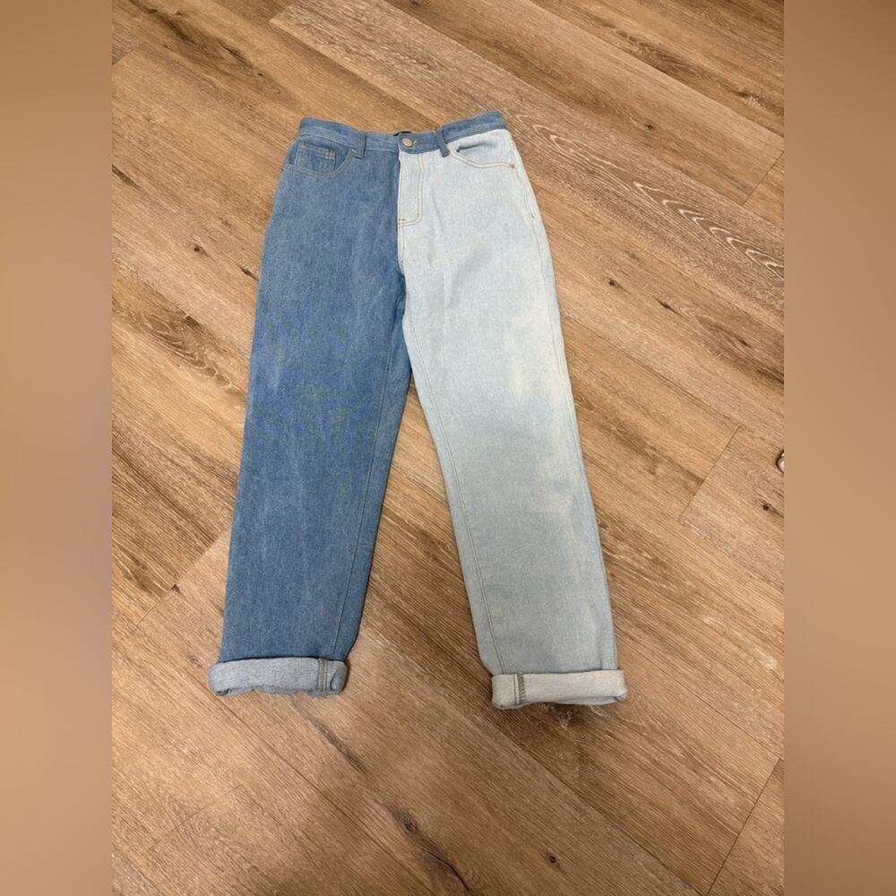 Nasty Gal Two-Tone Blue Woman's Denim Jeans Size US 6/UK 10/ EU 38